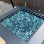 Fire Glass, 10 LBS / 4.5 KG High-Temperature Resistant Fireplace Rocks, 1/2-Inch / 12.7 mm Reflective & Smokeless Firepit Glass 