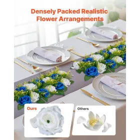 VEVOR Flower Ball Arrangement Bouquet 10 PCS, 500 x 220 mm Artificial Flower Balls Wedding Table Centerpieces, Faux Rose Arrange