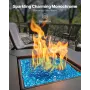 VEVOR Fire Glass, 20 lbs / 9.0 kg High-Temperature Resistant Fireplace Rocks, 3/4-Inch / 19.05 mm Reflective Firepit Glass Beads