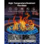 Fire Glass, 20 lbs / 9.0 kg High-Temperature Resistant Fireplace Rocks, 3/4-Inch / 19.05 mm Reflective Firepit Glass Beads, High