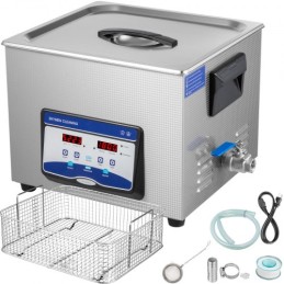 Ultrasonic Cleaner 15L smykker rengøring af ultralydsmaskine digitale ultralydsdele renere varmeapparat Timer