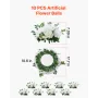 VEVOR blomsterkugler arrangement buket 10 STK, 450 mm diameter kunstige blomsterkugler bryllup hvide roser centerpieces, faux Fl