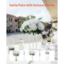Flower Balls Arrangement Bouquet 10 PCS, 450 mm Diameter Artificial Flower Balls Wedding White Roses Centerpieces, Faux Flowers 