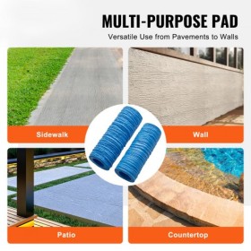 Concrete Stamps 8-1/2 x 3 in & 7-1/2 x 2 in Polyurethane Stamp Roller Mat