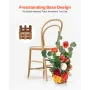 Standing Artificial Flowers Arrangements 4 PCS, 450 mm Tall Faux Flower Decorations for Wedding Aisle Runner Chair, Orange Flora