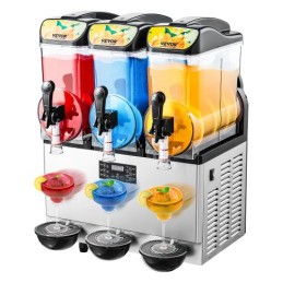 Commercial Slushy Machine 15Lx3 Tank Margarita Smoothie Frozen Drink Maker