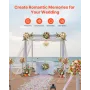 Standing Artificial Flowers Arrangements 4 PCS, 450 mm Tall Faux Flower Decorations for Wedding Aisle Runner Chair, Orange Flora