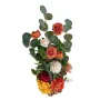 VEVOR Standing Artificial Flowers Arrangements 4 PCS, 450 mm Tall Faux Flower Decorations for Wedding Aisle Runner Chair, Orange