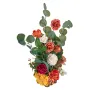 VEVOR Standing Artificial Flowers Arrangements 4 PCS, 450 mm Tall Faux Flower Decorations for Wedding Aisle Runner Chair, Orange