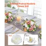 Flower Ball Arrangement Bouquet 10PCS, 240 mm Diameter Artificial Flower Balls Wedding Table Centerpieces, Faux Rose Arrangement