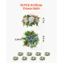 VEVOR Flower Ball Arrangement Buket 10 STK, 240 mm Diameter kunstige blomsterkugler Bryllupsbord centerpieces, Faux Rose Arran