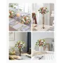 Flower Ball Arrangement Bouquet 10PCS, 240 mm Diameter Artificial Flower Balls Wedding Table Centerpieces, Faux Rose Arrangement