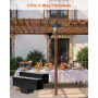 Pergola Kit 2-Pack, T-Shaped 4x4 (Actual 92 x 92 mm), 3-Way Pergola Brackets DIY Woodworking Gazebo Bracket Kit with Screws for 