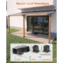 Pergola Kit, 4x4 Inch 4-Way Slanted Bracket for 92 x 92 mm Wood Beams in Actual Size, Carbon Steel Pergola Bracket with Post Bas