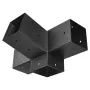 Pergola Kit, 4x4 Inch 4-Way Slanted Bracket for 92 x 92 mm Wood Beams in Actual Size, Carbon Steel Pergola Bracket with Post Bas