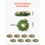 kunstig rosenkrans, 340 mm diameter imiteret blomsterkrans med
