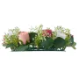 Artificial Rose Wreath, 340 mm Diameter Faux Flower Wreath with Pink and White Roses, Flower Arrangement Centerpiece for Valenti
