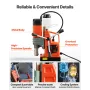 VEVOR Magnetic Drill Press, 1350 W, 50 mm Boring Diameter, 12500N Power Portable Mag Drill Press, 0–800 RPM Adjustable Speed, wi