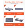 Under Bed Storage with Clear Lids, 996 x 500 x 180 mm, 90L Large Underbed Clothes Storage Containers, Low Profile Under Bed Draw