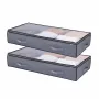 VEVOR Under Bed Storage with Clear Lids, 996 x 500 x 180 mm, 90L Large Underbed Clothes Storage Containers, Low Profile Under Be