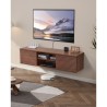 Floating TV Stand 60 "Entertainment Center Justerbar hylde og skydedør