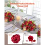 VEVOR blomsterkugler arrangement buket 10 STK, 240 mm bryllup røde roser centerpieces, falske blomster kysse bolde Decor