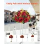 Flower Balls Arrangement Bouquet 10 PCS, 240 mm Wedding Red Roses Centerpieces, Fake Flowers Kissing Balls Decor Artificial Flor