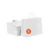 Kraft Paper Bags with Handles 50Pcs 16x6x12 in Party Shopping Bag White