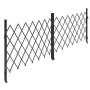 Double Folding Security Gate, Lockable Scissor Gate with 360° Swivel Casters, Outdoor Barricade Steel Retractable Gates, for Ent