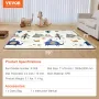VEVOR Baby Play Mat, 71""x79"" Extra Large Baby Crawling Mat, Non-Slip One-Piece Foam Baby Playmat, Foldable Reversible Floor Ma