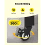 Double Folding Security Gate, Lockable Scissor Gate with 360° Swivel Casters, Outdoor Barricade Steel Retractable Gates, for Ent