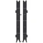 Double Folding Security Gate, Lockable Scissor Gate with 360° Swivel Casters, Outdoor Barricade Steel Retractable Gates, for Ent