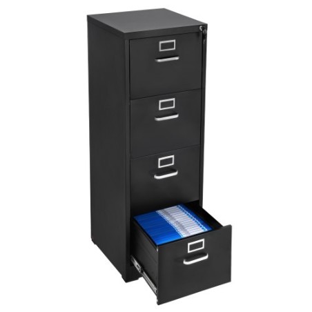 4 Drawer File Cabinet Metal Vertical Cabinet with Lock for Home Office