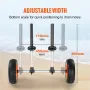 Heavy Duty Kayak Cart, 280lbs Load Capacity, Detachable Canoe Trolley Cart with 10'' Solid Tires, Adjustable Width & Top Foam Pr