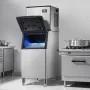 Commercial Ice Maker Machine, 249.5 kg/24H Ice-Making Machine with 136 kg Large Storage Bin, Auto Self-Cleaning Ice Maker with T