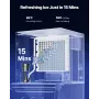 Commercial Ice Maker Machine, 249.5 kg/24H Ice-Making Machine with 136 kg Large Storage Bin, Auto Self-Cleaning Ice Maker with T