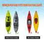 Heavy Duty Kayak Cart, 280lbs Load Capacity, Detachable Canoe Trolley Cart with 10'' Solid Tires, Adjustable Width & Top Foam Pr