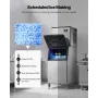 Commercial Ice Maker Machine, 181.4 kg/24H Ice-Making Machine with 136 kg Large Storage Bin, Auto Self-Cleaning Ice Maker with T