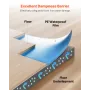 VEVOR Floor Underlayment 18.6 m²/Roll, 3-in-1 3 mm Thick Flooring Padding with Tape & Vapor Barrier, Heavy Duty EPE Foam with Bl