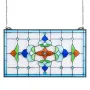 Farvet glas vinduespanel, 664 x 402 mm, Tiffany Style hængende
