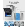 VEVOR Commercial Ice Maker Machine, 181.4 kg/24H Ice-Making Machine with 136 kg Large Storage Bin, Auto Self-Cleaning Ice Maker 