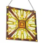 Farvet glas vinduespanel, 501 x 527 mm, Tiffany Style hængende