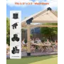 Pergola Kit, 4x4 Inch Pointed-Roof Pergola Brackets for 92 x 92 mm Lumbers in Actual Size, 3-Way / 4-Way Gazebo Bracket with Pos