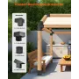 VEVOR Pergola Kit, 4x4 tommer Pergola beslag med spids tag til 92 x 92 mm tømmer i faktisk størrelse, 3-vejs / 4-vejs