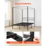 VEVOR Full Size Canopy Bed Frame, Metal Canopy Bed with Four Posters Design, Heavy Duty Steel Slats Support, Underbed Storage Sp