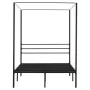 Full Size Canopy Bed Frame, Metal Canopy Bed with Four Posters Design, Heavy Duty Steel Slats Support, Underbed Storage Space, N
