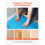 Floor Underlayment 55.8 m², 3-in-1 2 mm Thick Flooring Padding with Tape & Vapor Barrier, Heavy Duty EPE Foam with Blue PE, Soun
