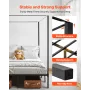 VEVOR Queen Size himmelsengsramme, metal himmelseng med fire plakaters design, Heavy Duty stållamellerstøtte,
