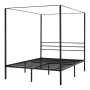 Queen Size himmelsengsramme, metal himmelseng med fire