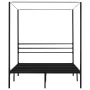 VEVOR Queen Size Canopy Bed Frame, Metal Canopy Bed with Four Posters Design, Heavy Duty Steel Slats Support, Underbed Storage S